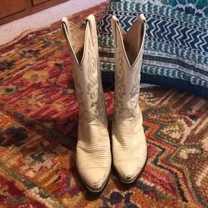 White cowboy boots